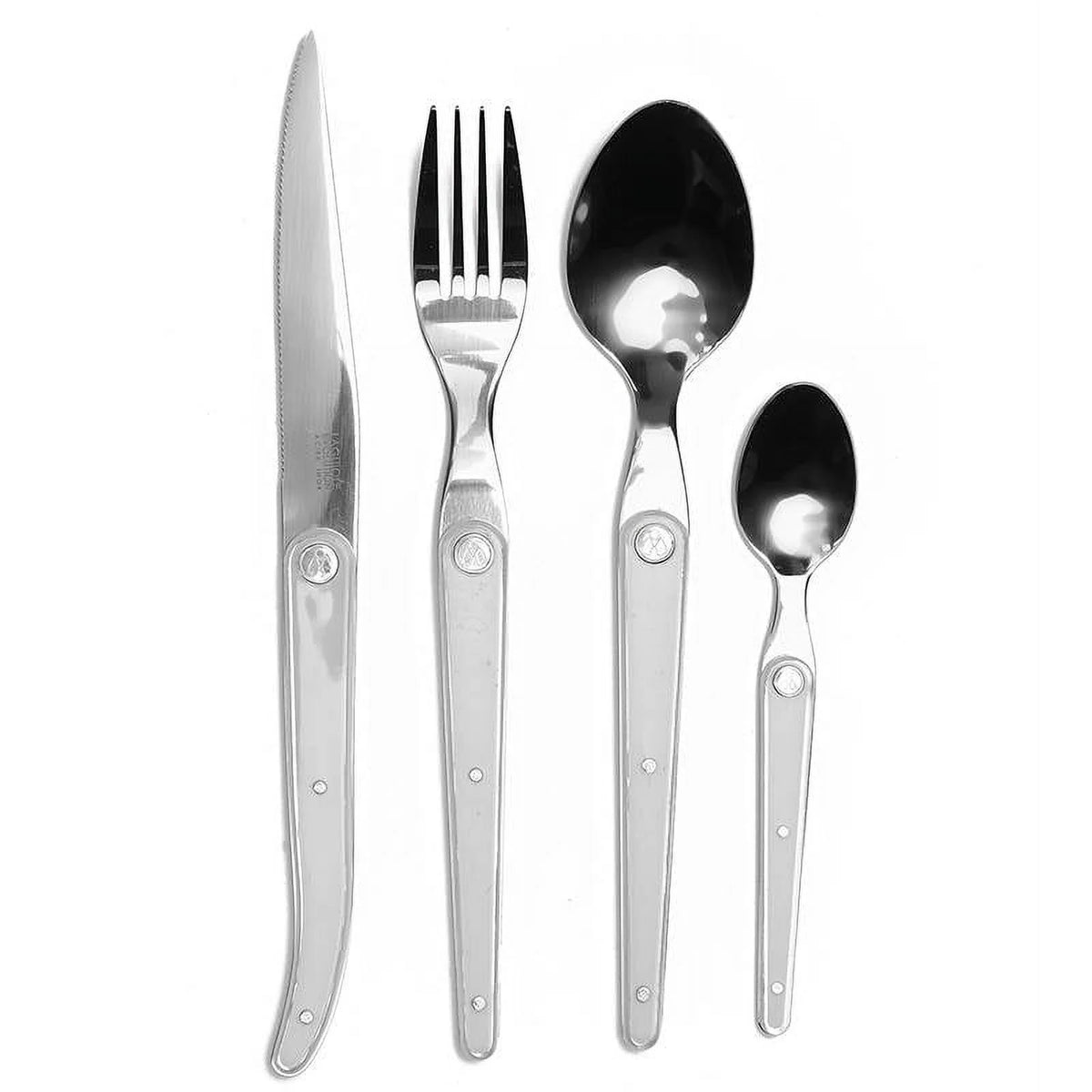 Laguiole Sens 16-Piece Flatware Set - White