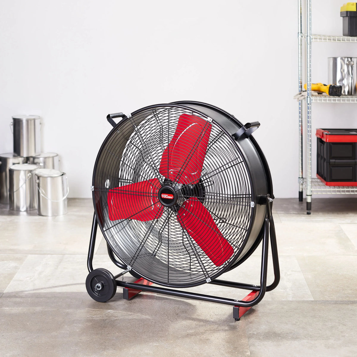 Hyper Tough 24" 2-Speed Metal High Velocity Tiltable Drum Fan
