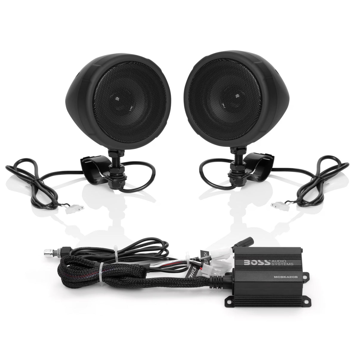 Boss Audio Systems MCBK420B Motorcycle Speaker Amplifier, Bluetooth, 3�� Speakers