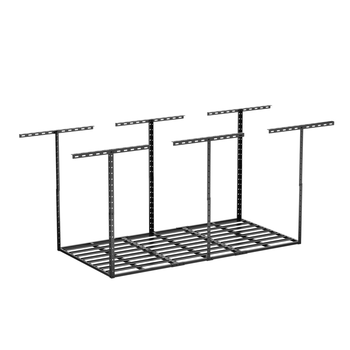 SunsGrove 4��8FT Overhead Storage Rack, 1 Pack, Black