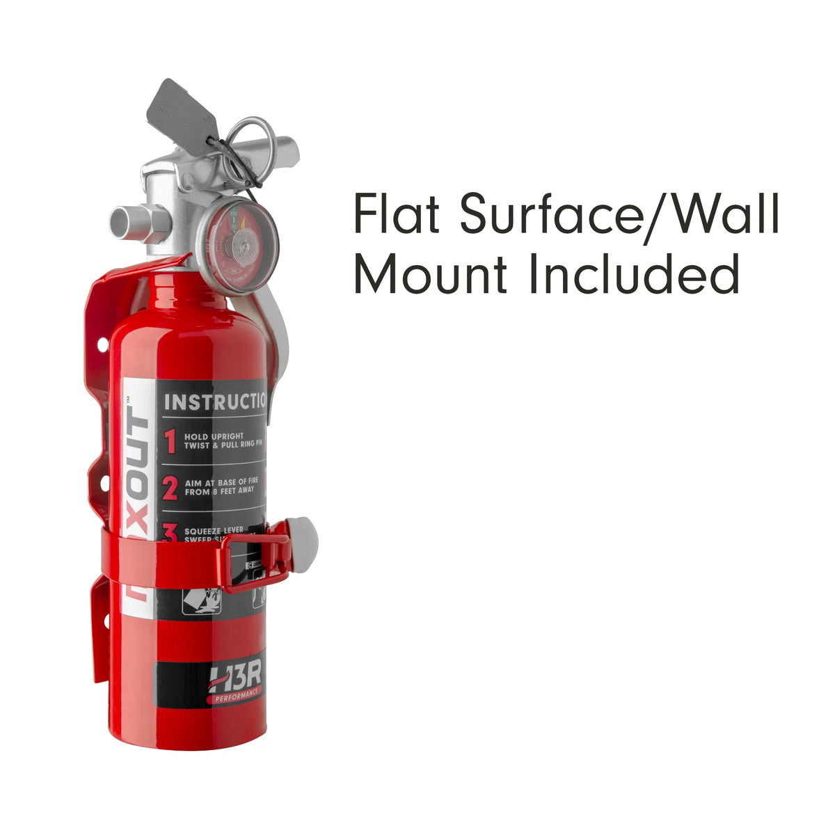 H3R Performance MaxOut Dry Chemical Car Fire Extinguisher - 1.0 lb. Chrome