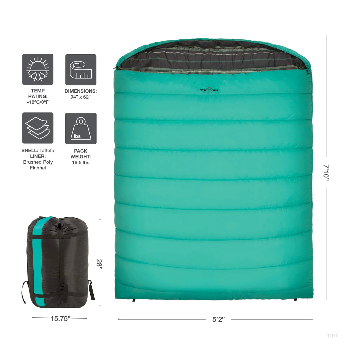 TETON Sports Mammoth 0F Sleeping Bag