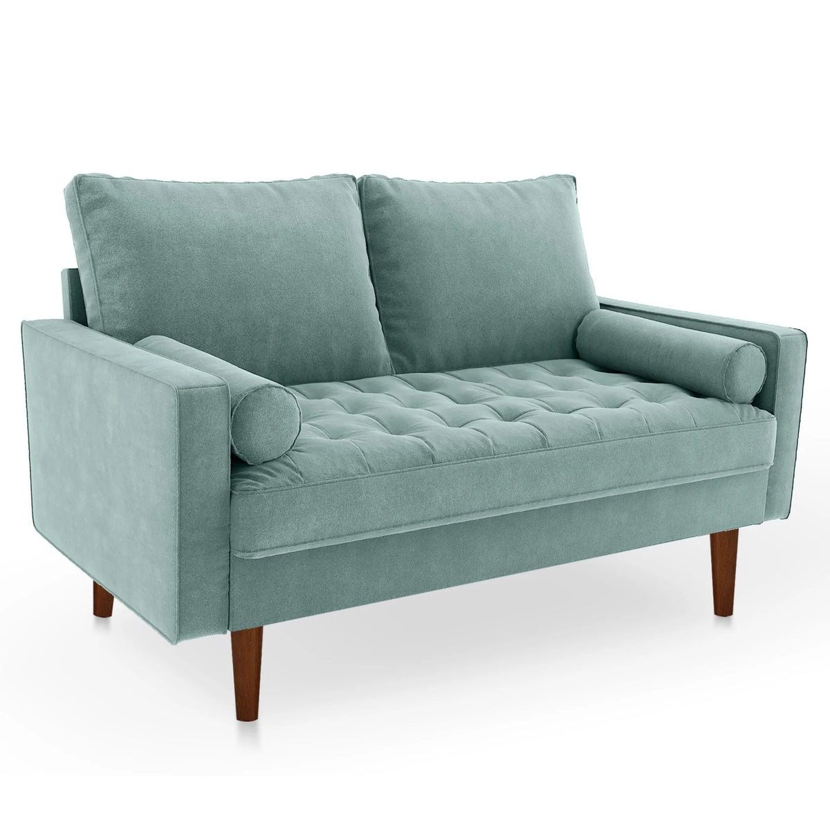 Koby Home Sectional Loveseat Couch Sofa Mid-Century 58" Sofas Couches for Living Room Stale Mint