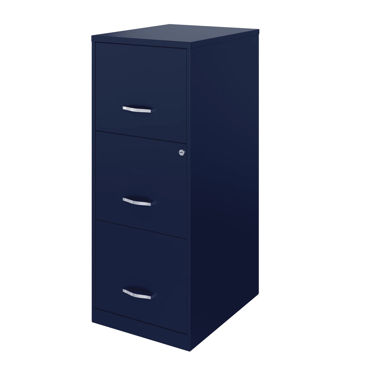 Space Solutions 18" Deep 3 Drawer Smart Letter Width Vertical File Cabinet, Navy