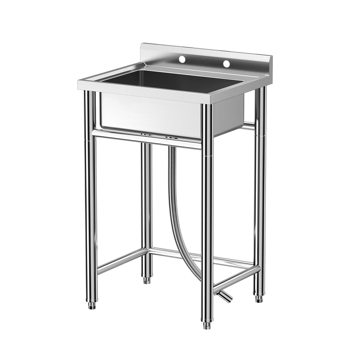 Maritcute 28"x20"x34" Stainless Steel Utility Sink with Hot/Cold Faucet, NSF Certified, for Home and Commercial Use
