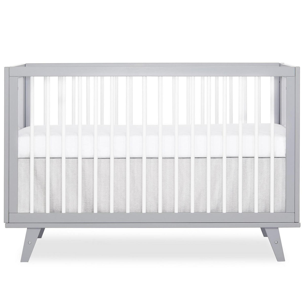 Dream On Me Carter 5-in-1 Full Size Convertible Crib. Grey and White