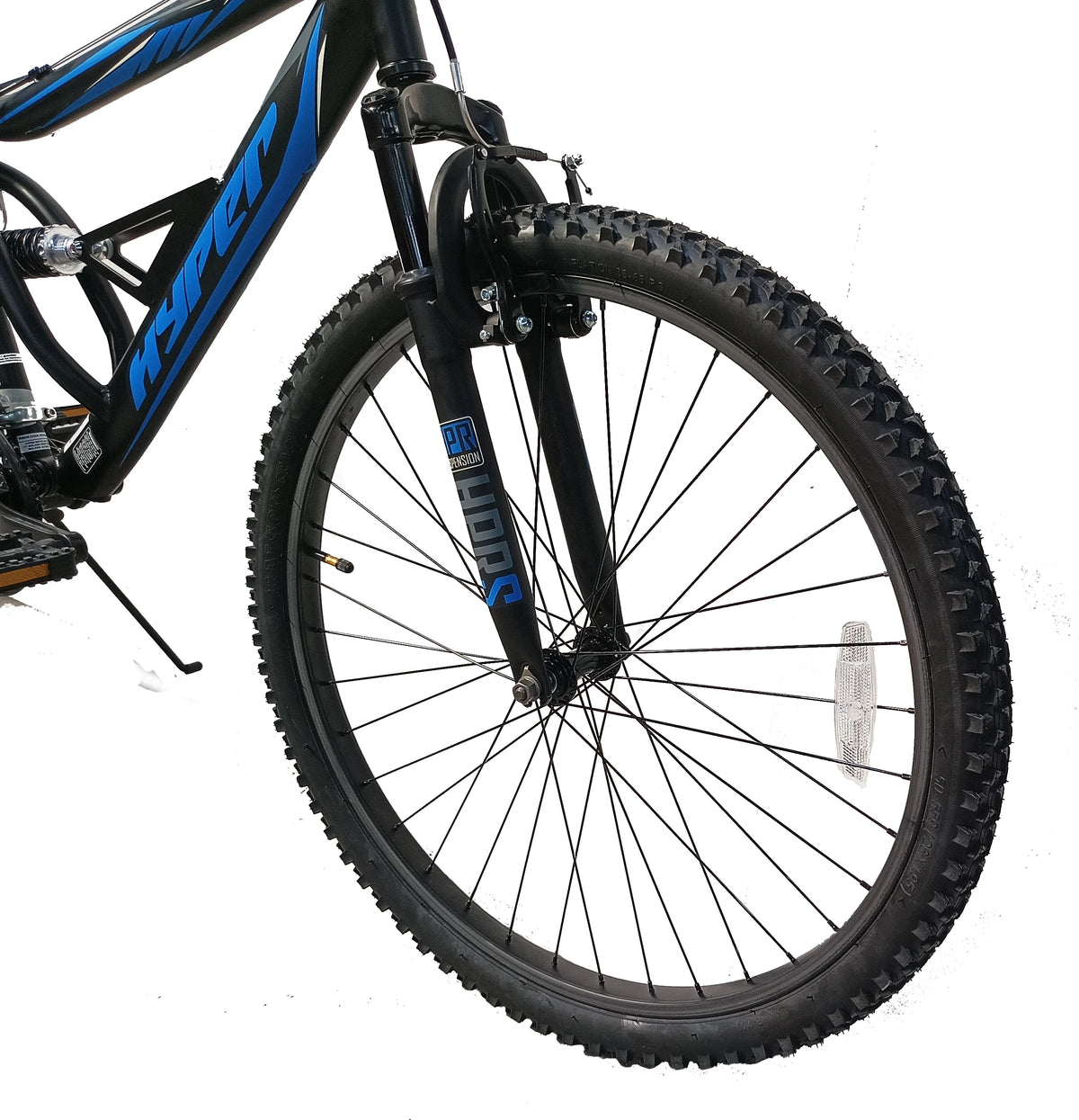 Hyper Bicycles Men's 26" Shocker Mountain Bike, Black/Green