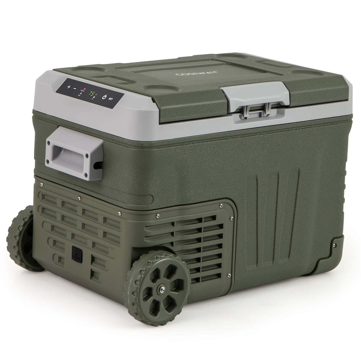 Costway 12 Volt Car Refrigerator 37 QT Portable Car Fridge with -4℉~68℉ Adjustable Range