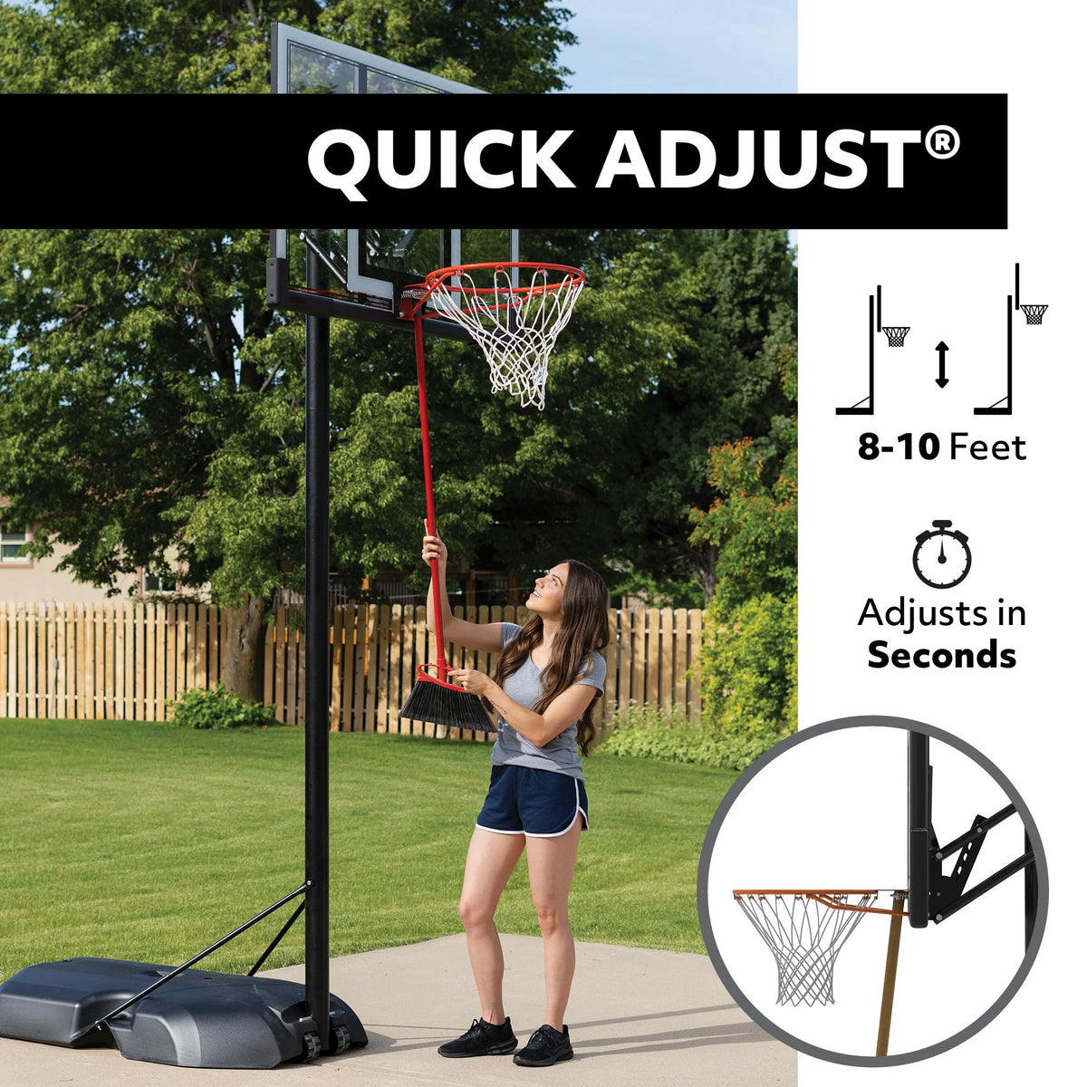 Lifetime Adjustable Portable Basketball Hoop (50-Inch Polycarbonate) - 90678