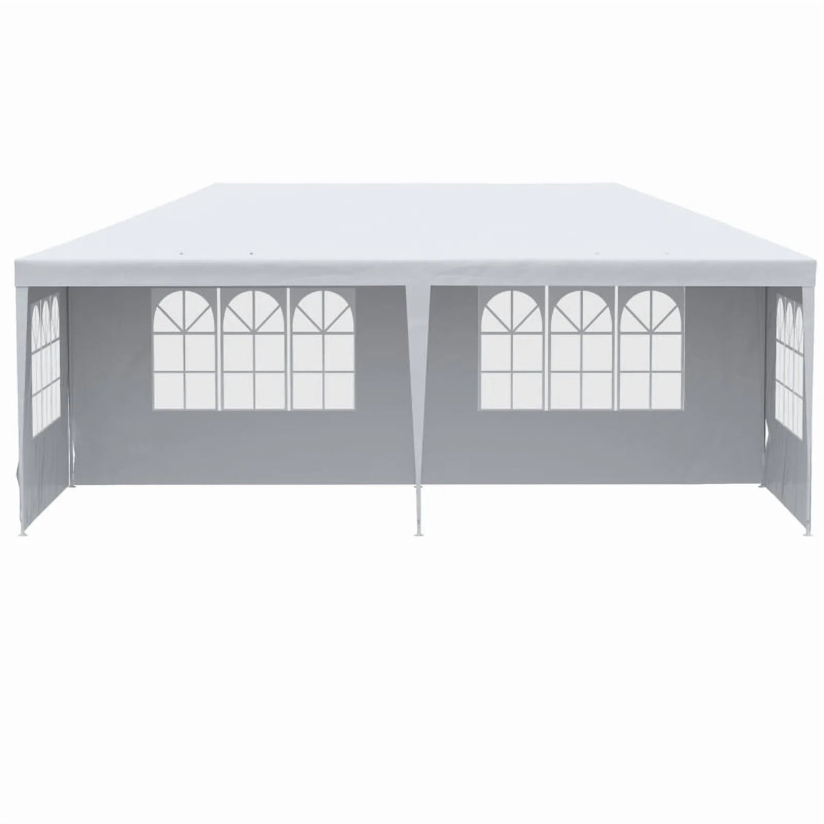Outsunny 10' x 20' Large Party Tent, Events Shelter Canopy Gazebo with 4 Removable Side Walls, Shade Shelter for Weddings, White On-Site
