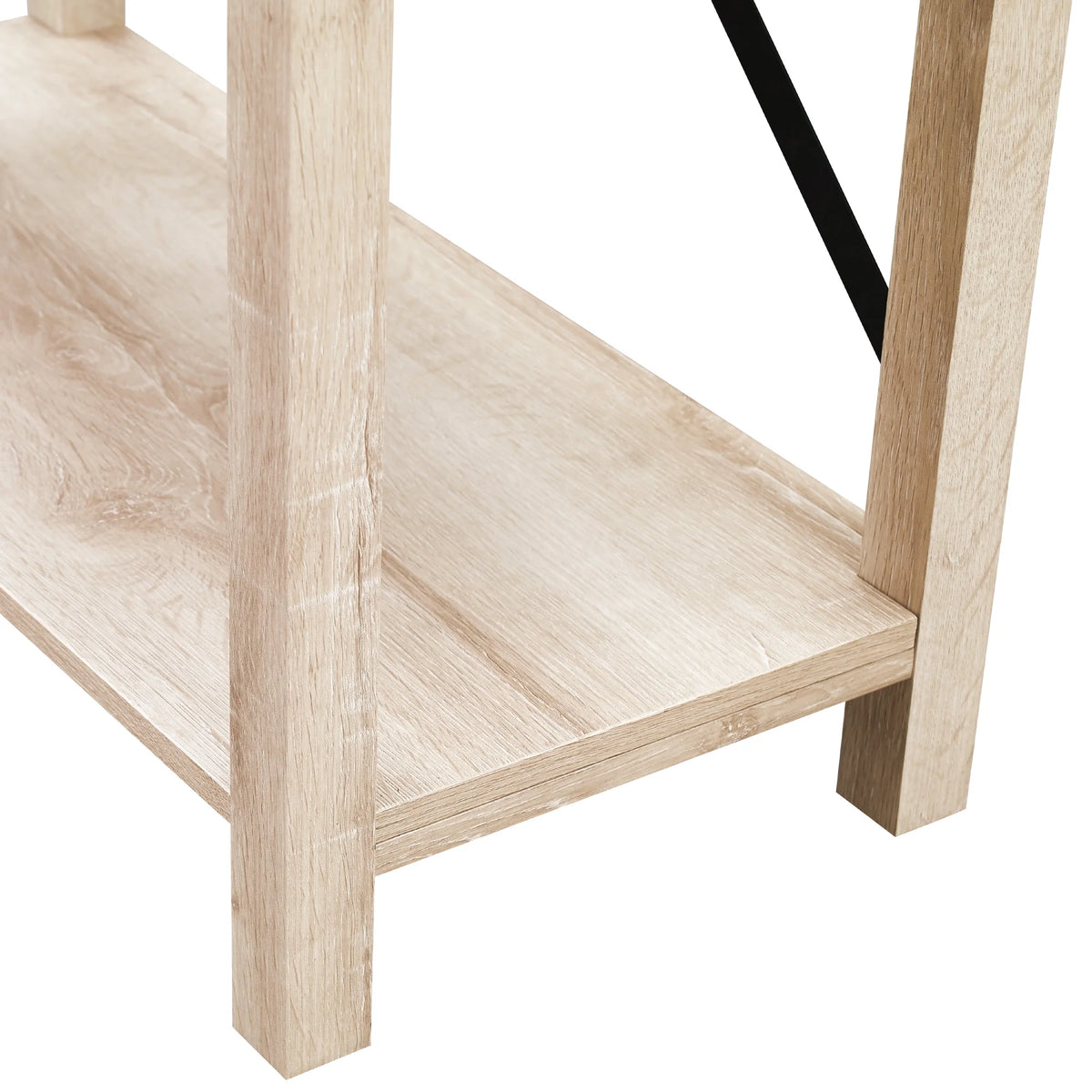 Walker Edison Rustic Industrial 4-Shelf Bookcase, Dark Walnut
