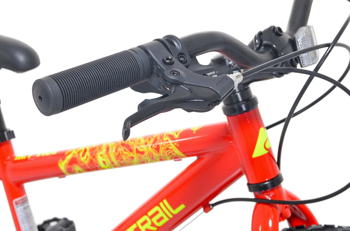 20" Ozark Trail Vibe Mountain Bike, 7 Speed, Fits Rider 3'11"-4'4", Red, Child/Tween/Teen, Unisex