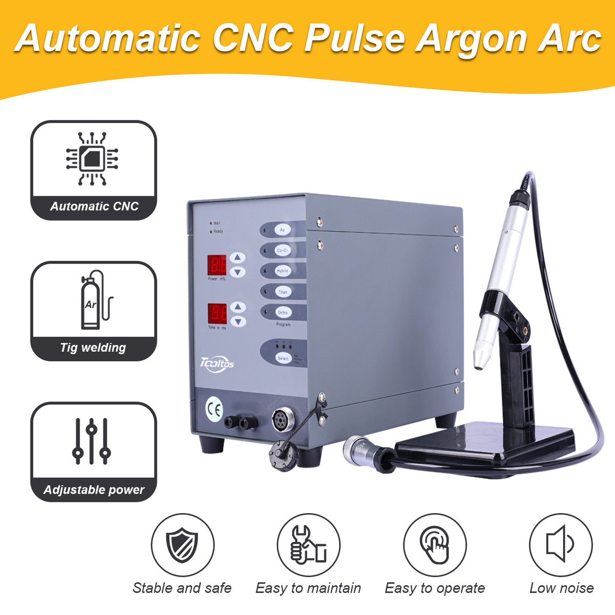Tooltos Automatic CNC Pulse Argon Arc Tig Jewelry Spot Welding Machine