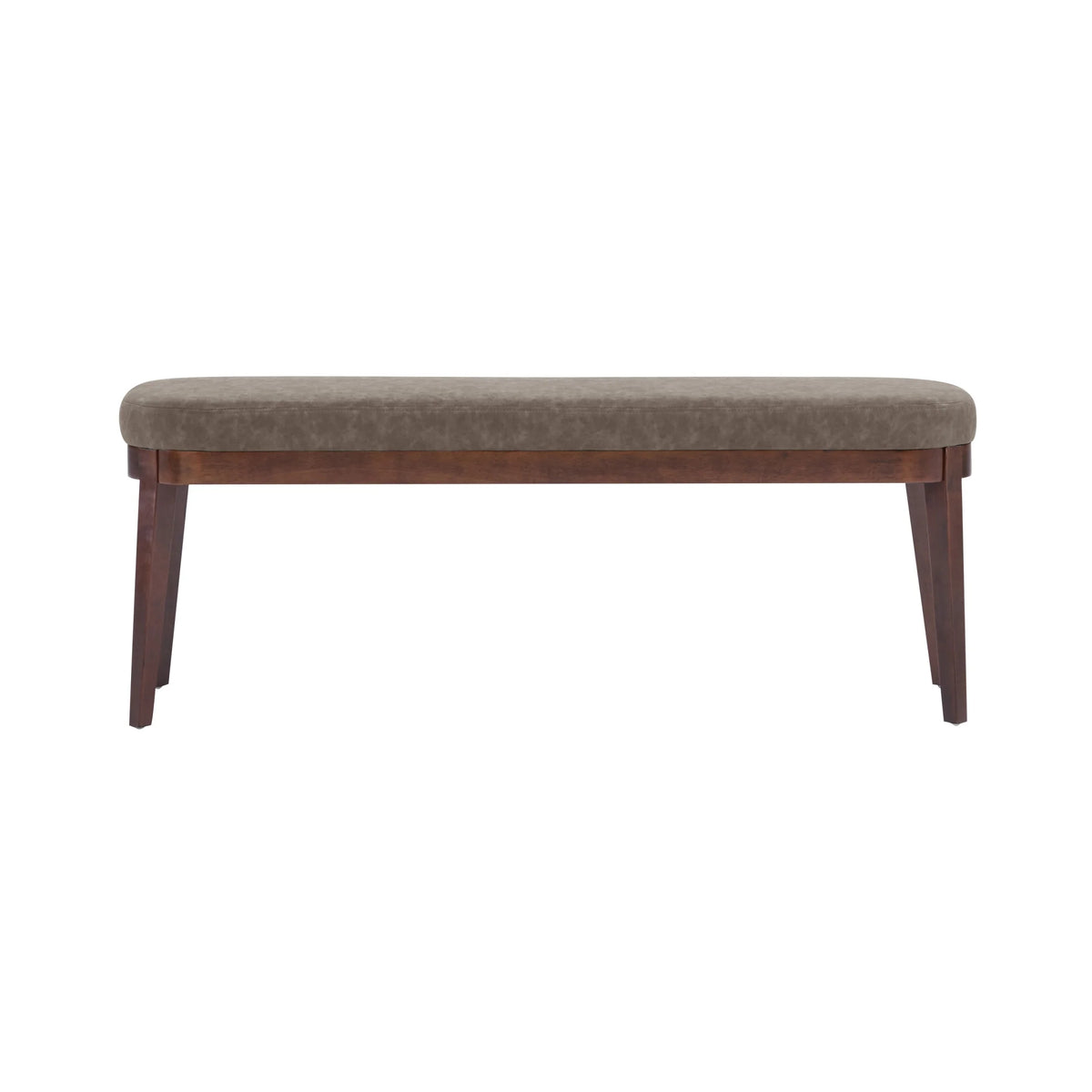 Eleanor Mid-century Upholstered Dining Bench, Entryway Bench with Solid Wood Frame, Beige