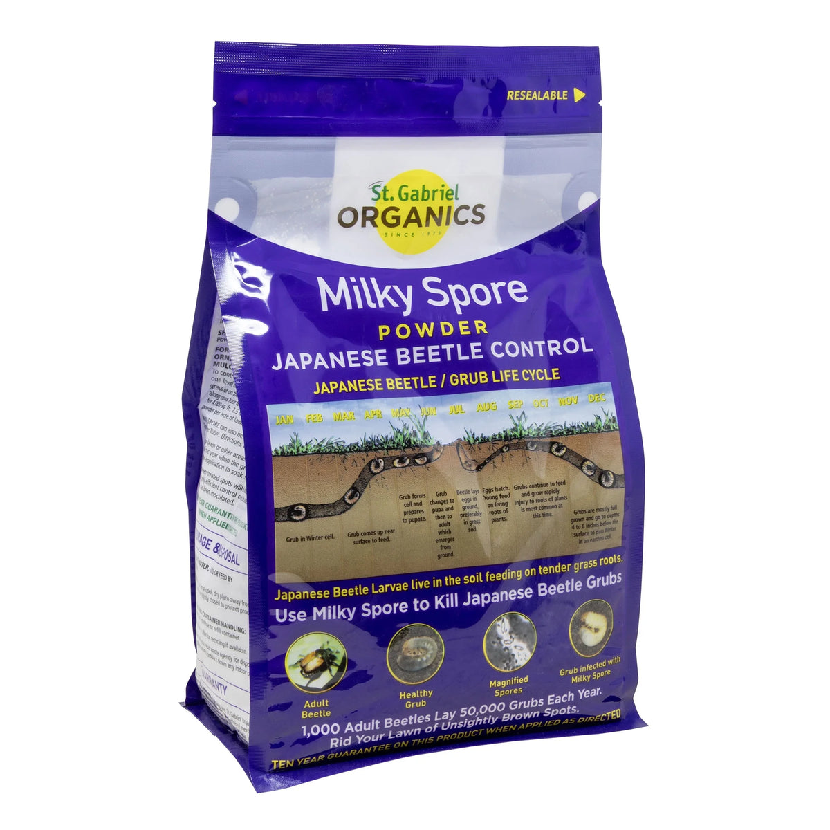 St. Gabriel Organics Milky Spore Powder Japanese Bettle Control, Ready To Use, 40 oz