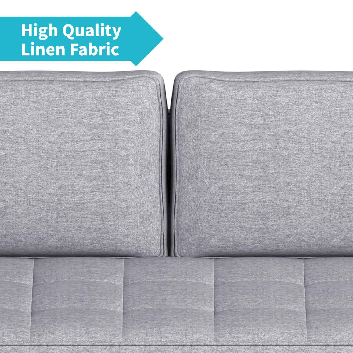 CECER Sleeper Couch, Pull Out Sofa Bed, 83 inches Folding Loveseat Futon Sleeper Couch Bed for Living Room/Bedroom/Apartment Light Grey