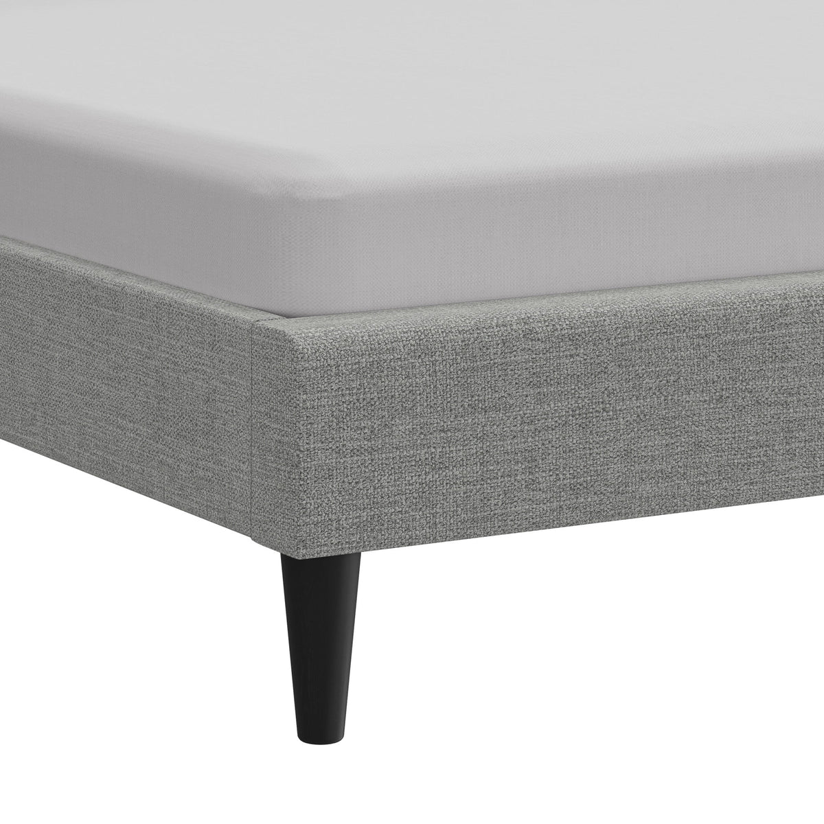Mainstays Hillside Square Tufted Upholstered Full Platform Bed, Ivory Fabric
