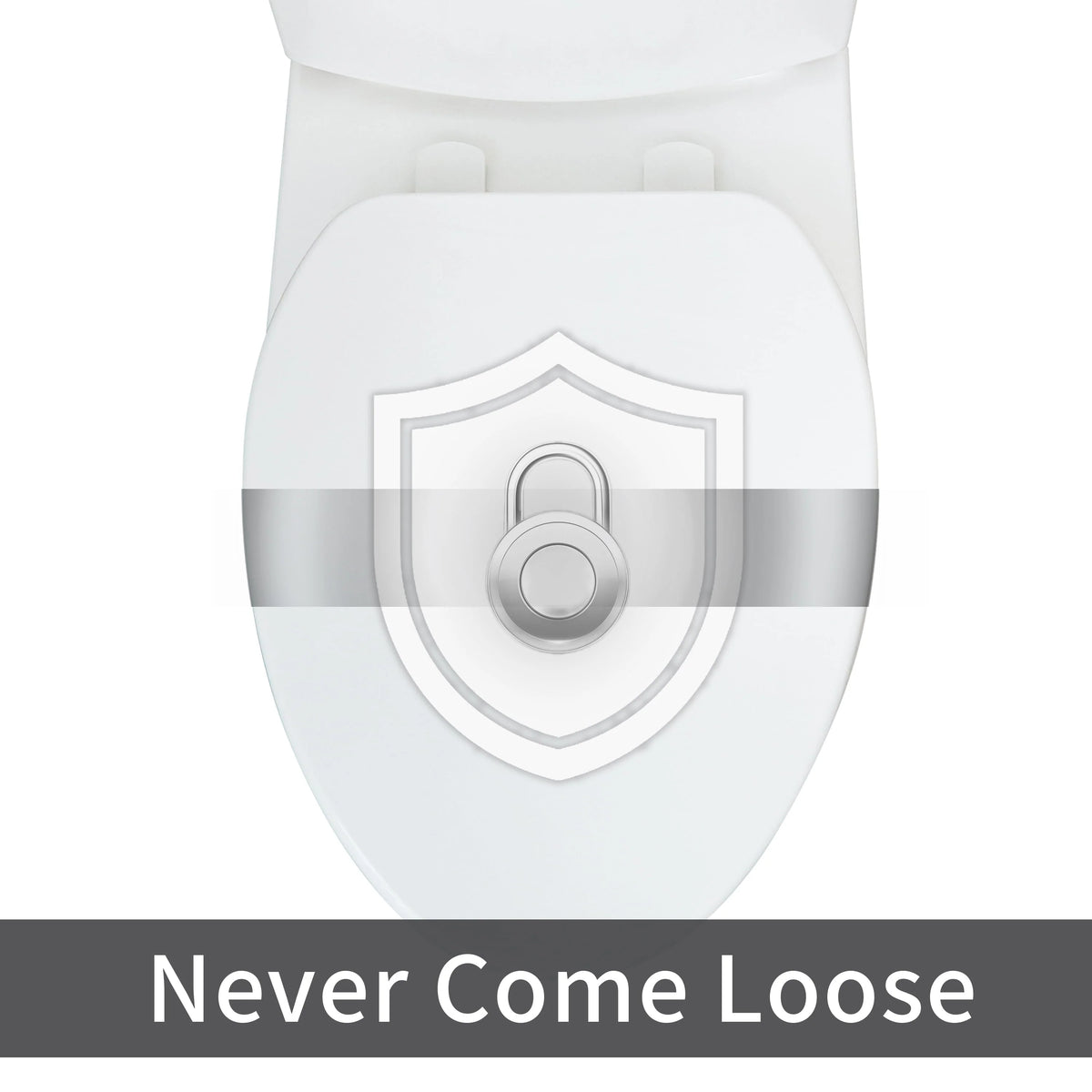 FBJ 400 Pound Slow Close Heavy Duty Oval Plastic Toilet Seat in White No Slam