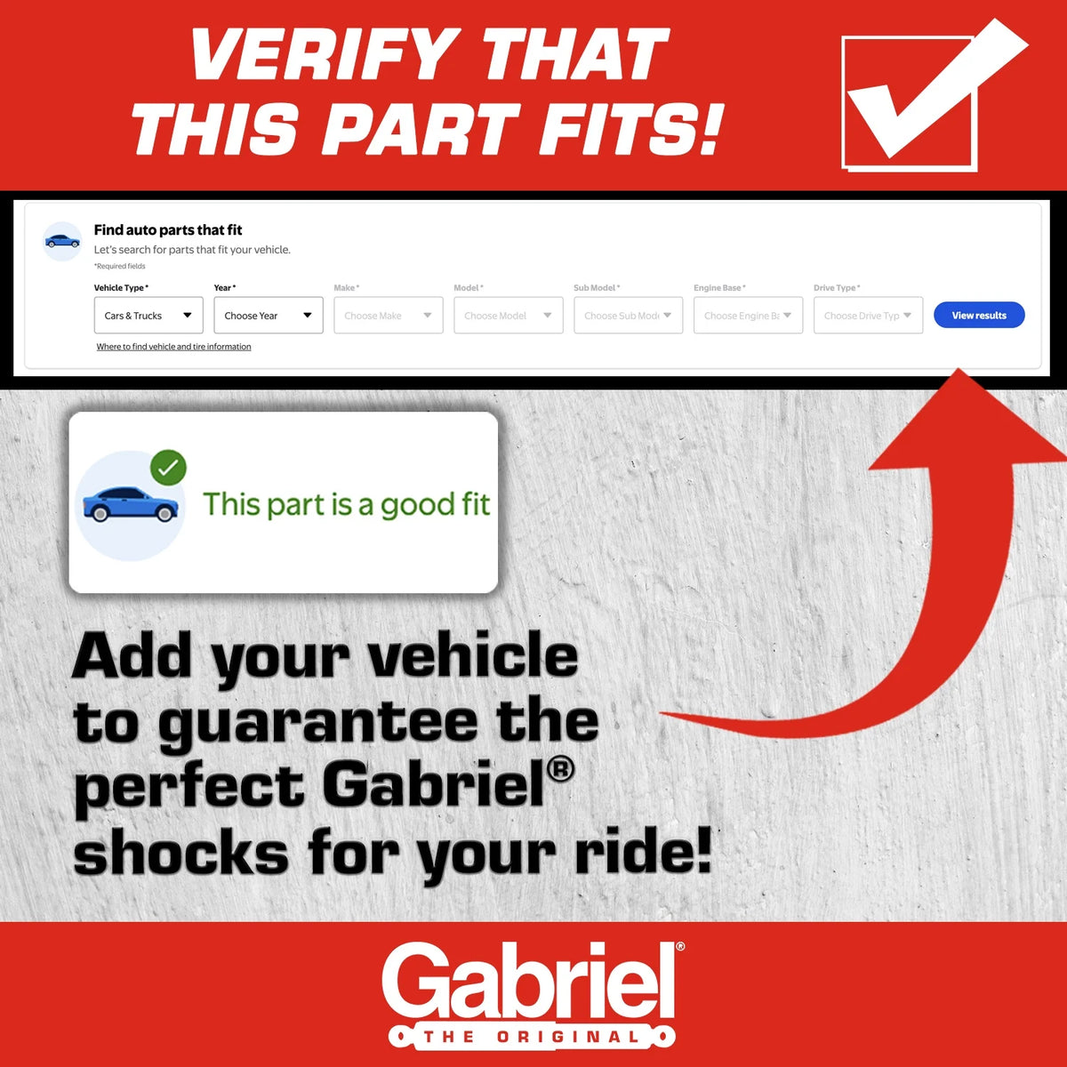 Gabriel 43167 Load Carrier Rear Towing Shock Absorbers Fits Ford Bronco, F-100, F-150, F-250, F-350, Ranger; Mazda B2300, B2500, B3000, B4000 - RWD (1 Pair)