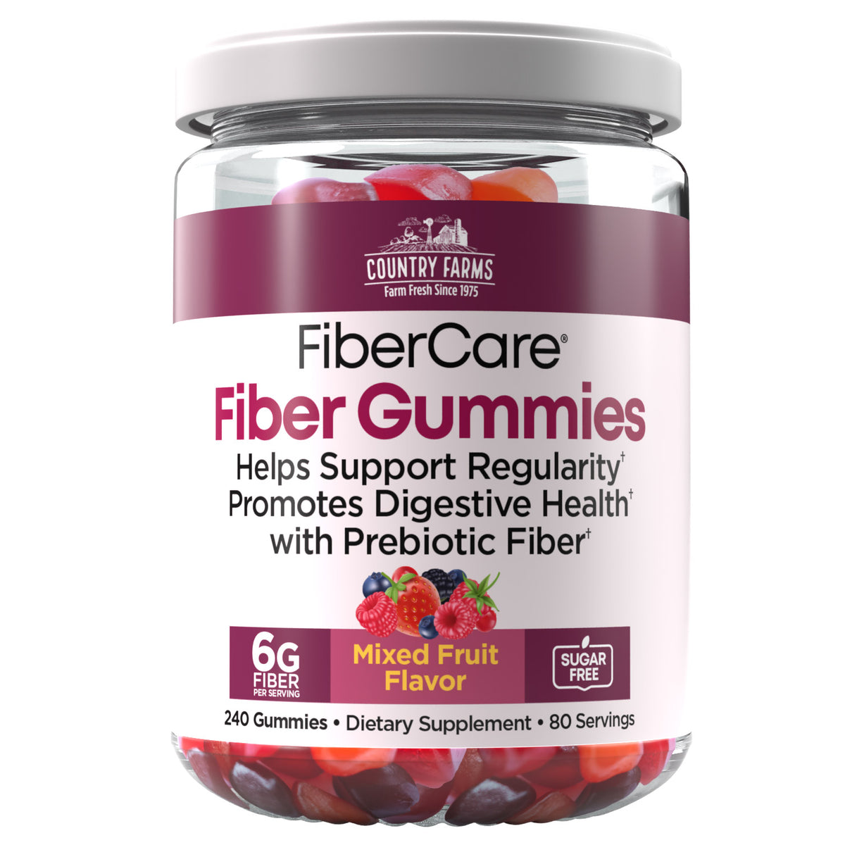 Country Farms Fiber Care Gummies, 240 Gummies