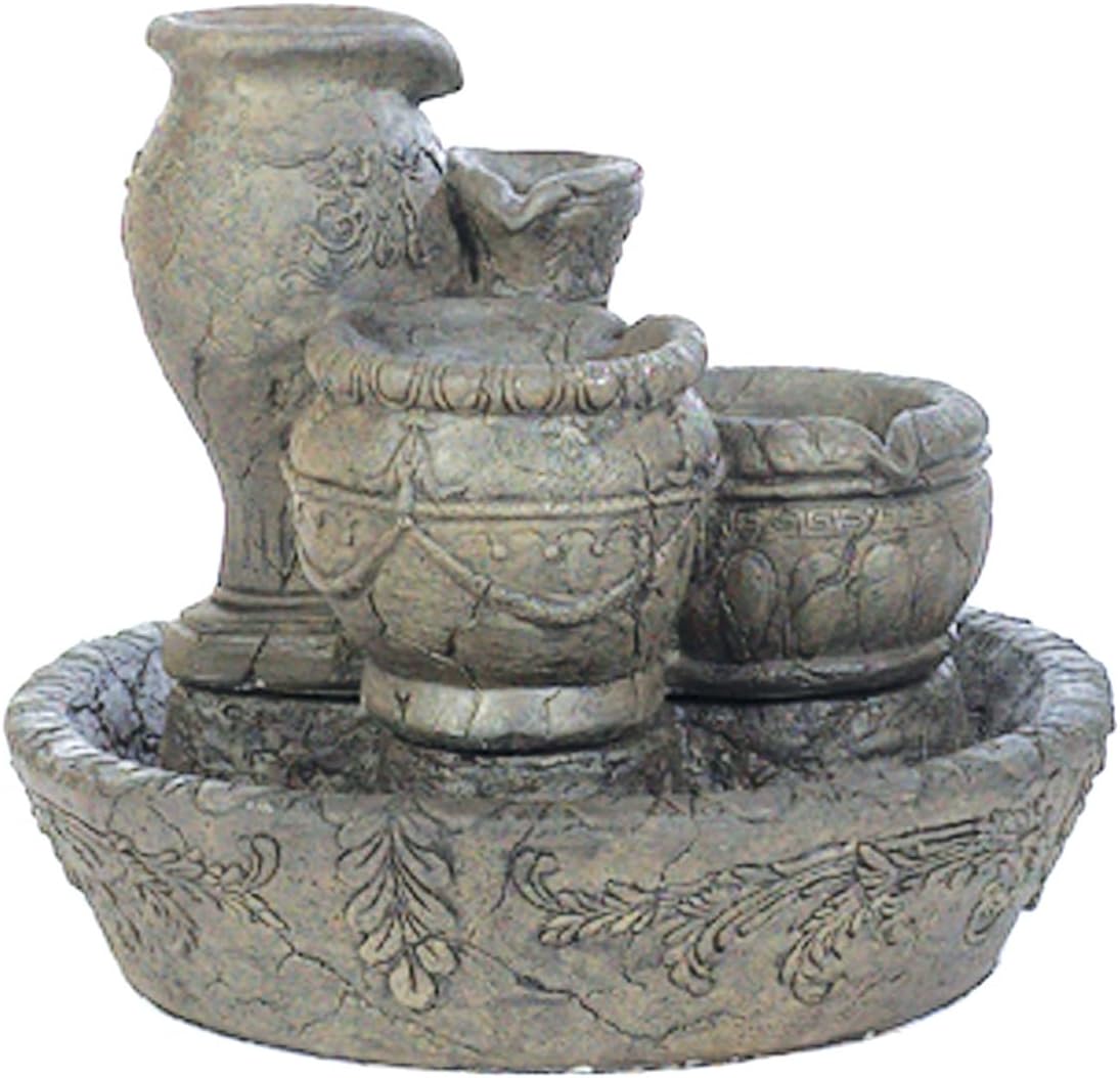 Solid Rock Stoneworks Old World Fountain - 23" Tall - Pre Aged