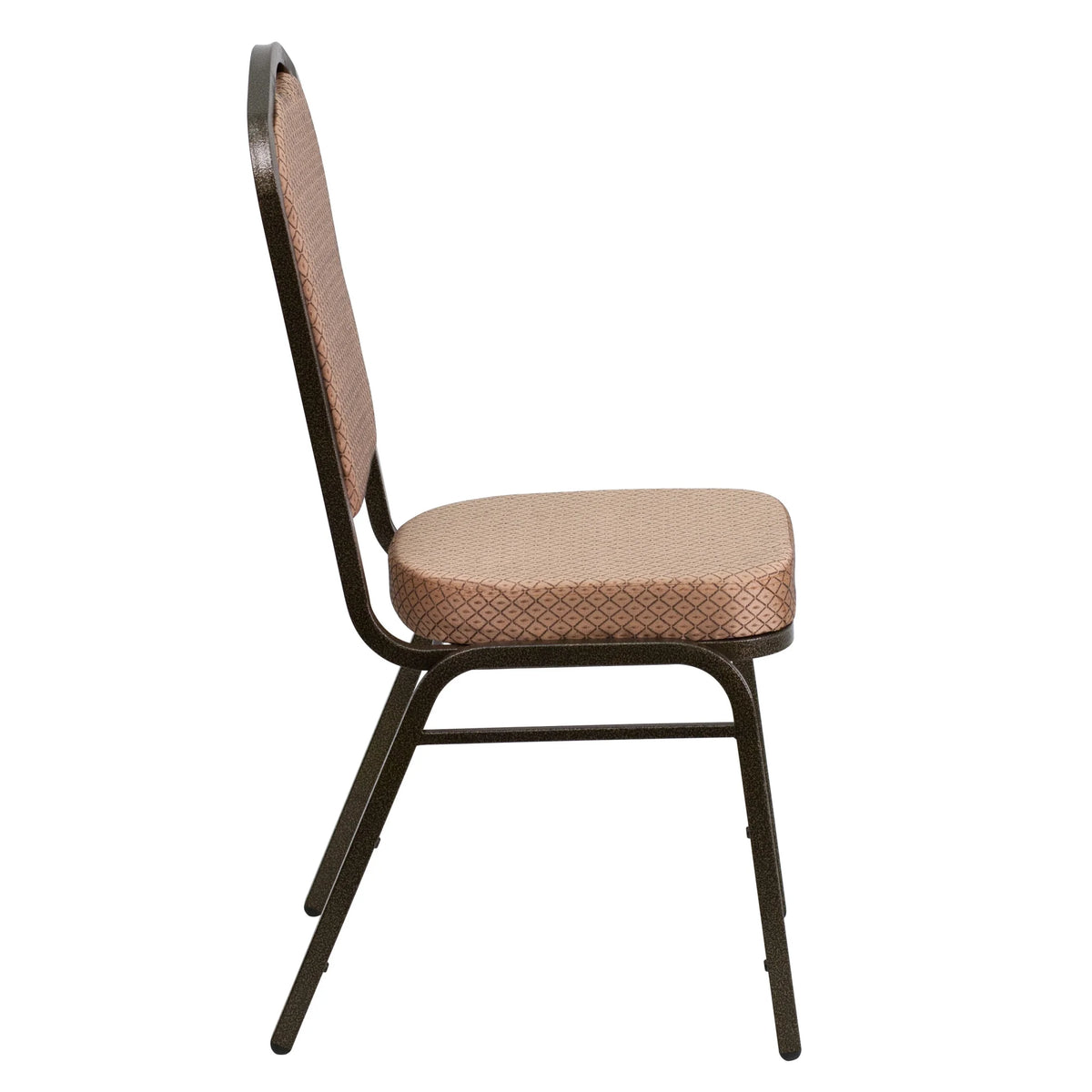 Emma + Oliver 4 Pack Crown Back Stacking Banquet Chair in Navy Vinyl - Silver Vein Frame