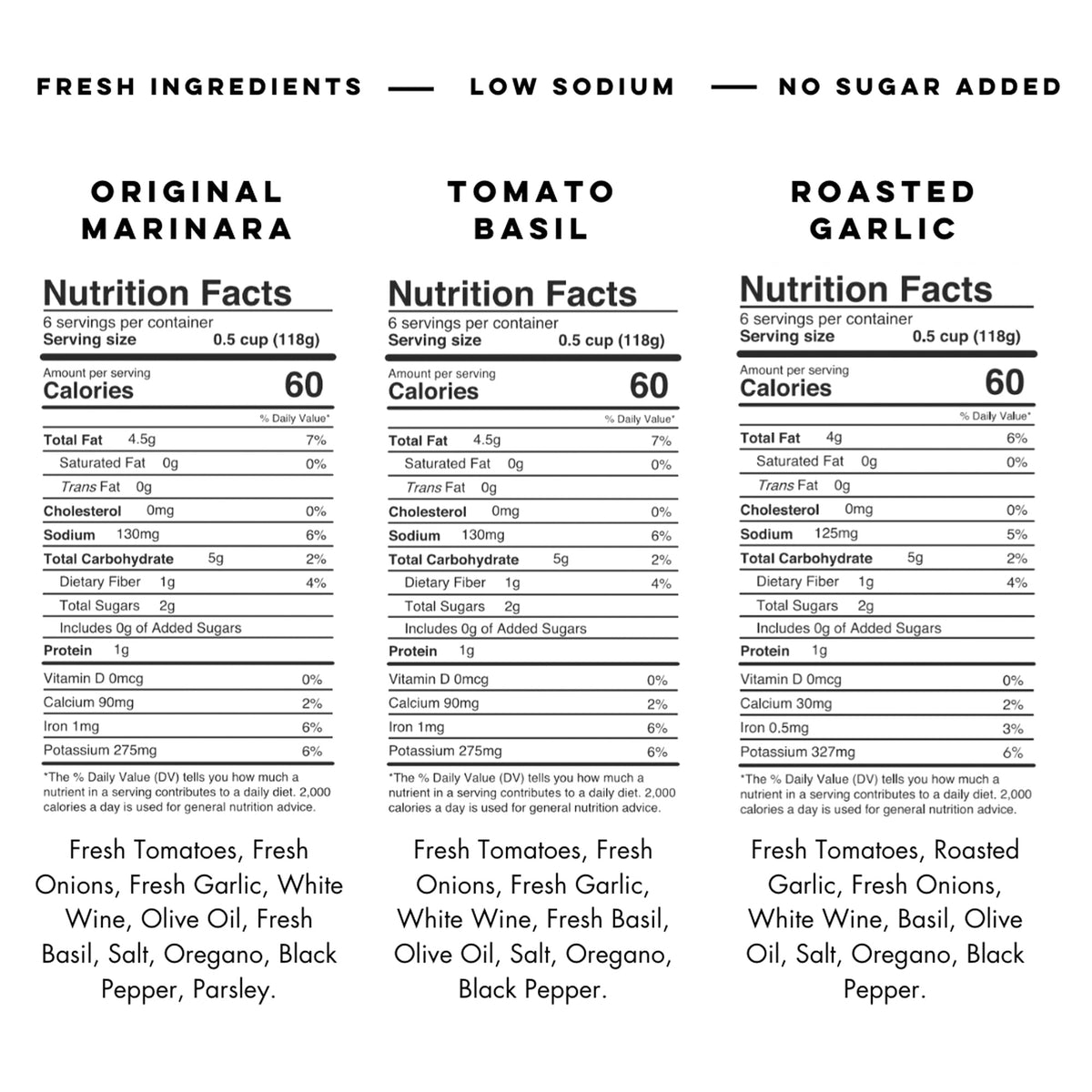 Yo Mama's Low-Sodium Variety Pasta Sauce, 3-pack