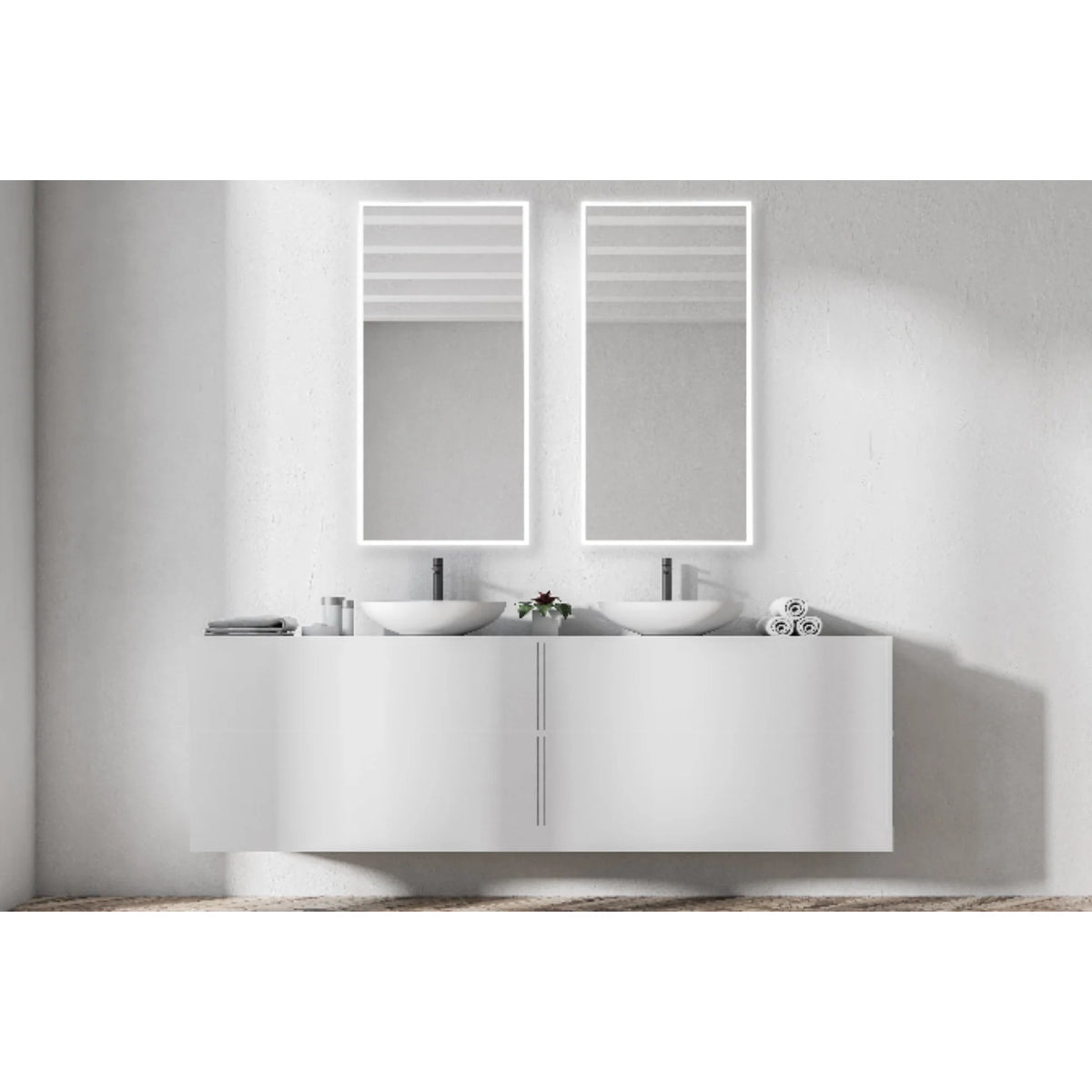 Modern Mirrors Astral Lighted Bathroom Vanity Mirror, Wall Mirror with Dimmable Daylight LED Lighting