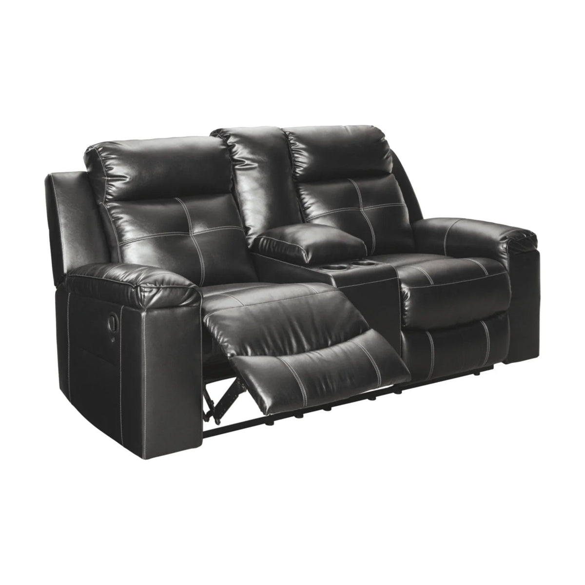 Signature Design by Ashley Kempten Double Reclining Loveseat with Console