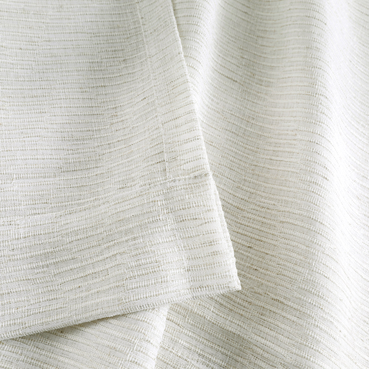 Sheer Linen Blend Curtains, Set of 4 Panels