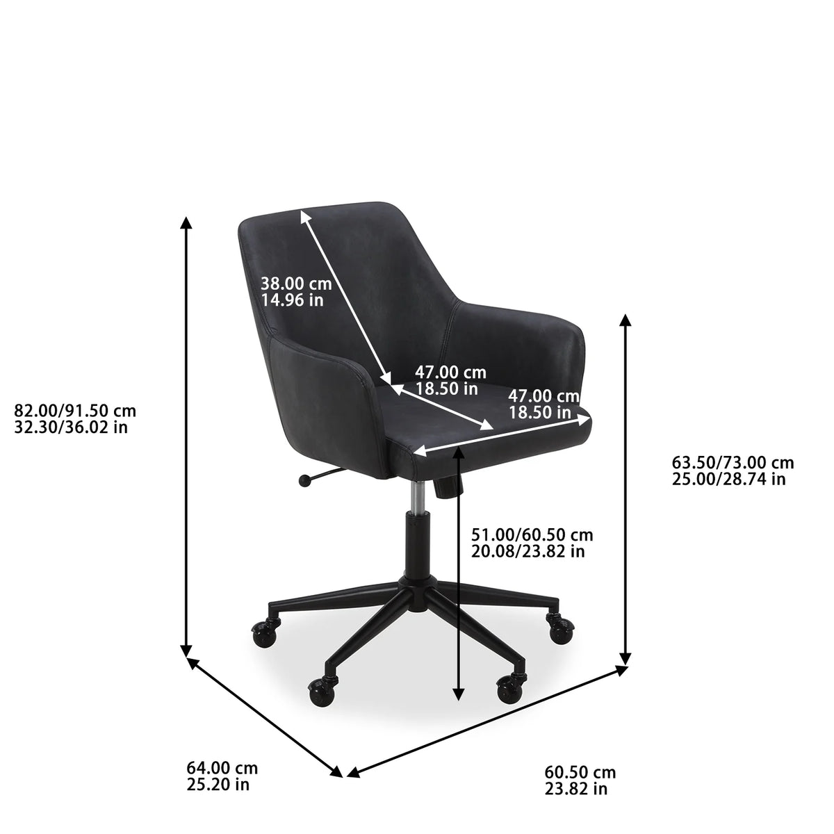 Better Homes & Gardens Greyson Office Chair, Black