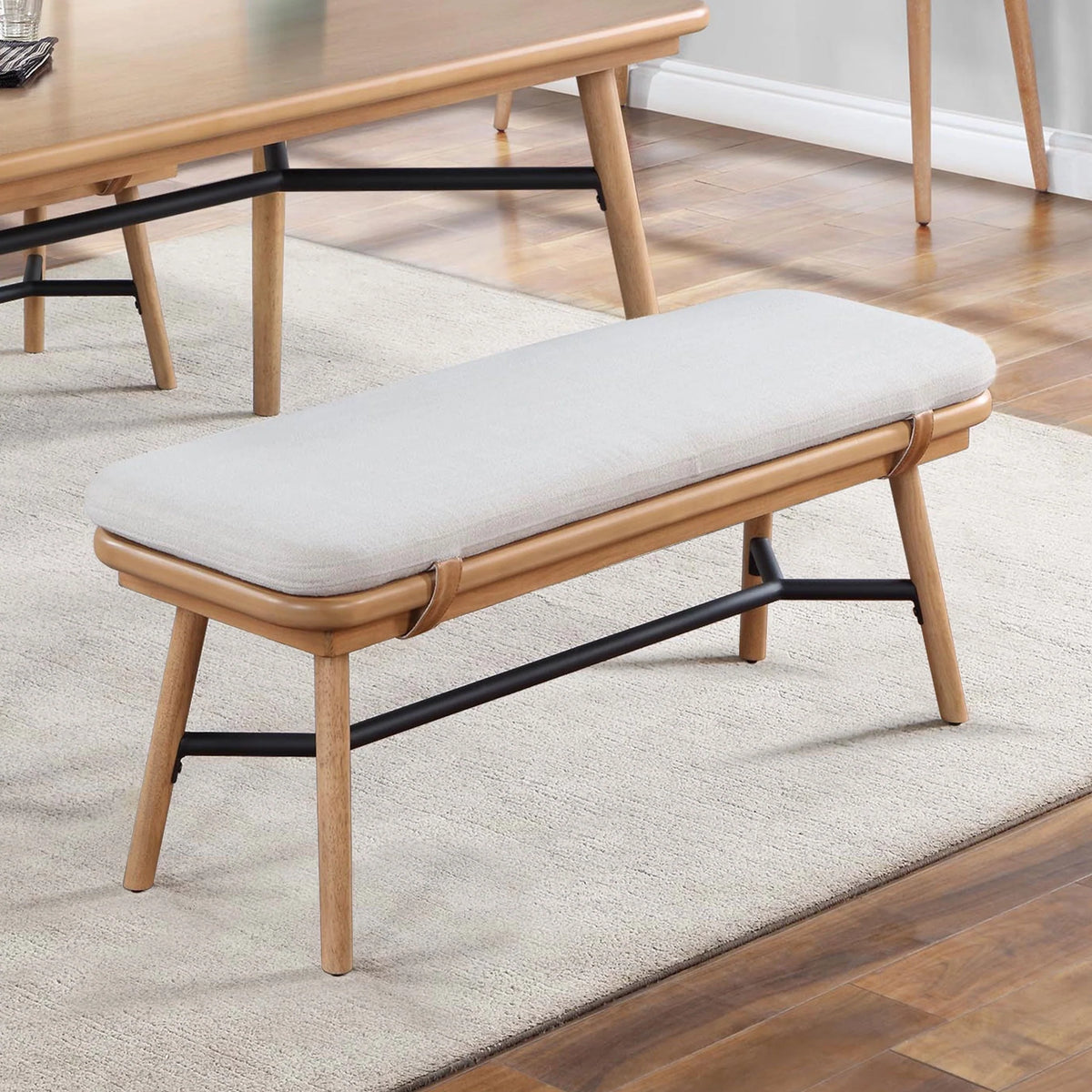 Better Homes & Gardens Springwood  Dining Bench, Light Honey