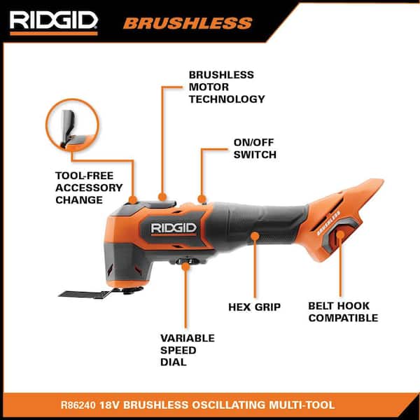 18V Brushless 2-Tool Combo Kit with Reciprocating Saw and Multi-Tool (Tools Only)