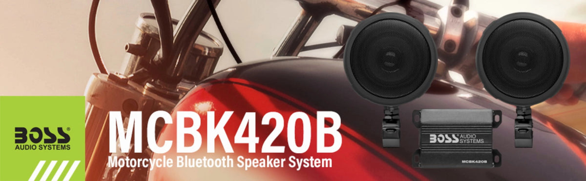 Boss Audio Systems MCBK420B Motorcycle Speaker Amplifier, Bluetooth, 3�� Speakers