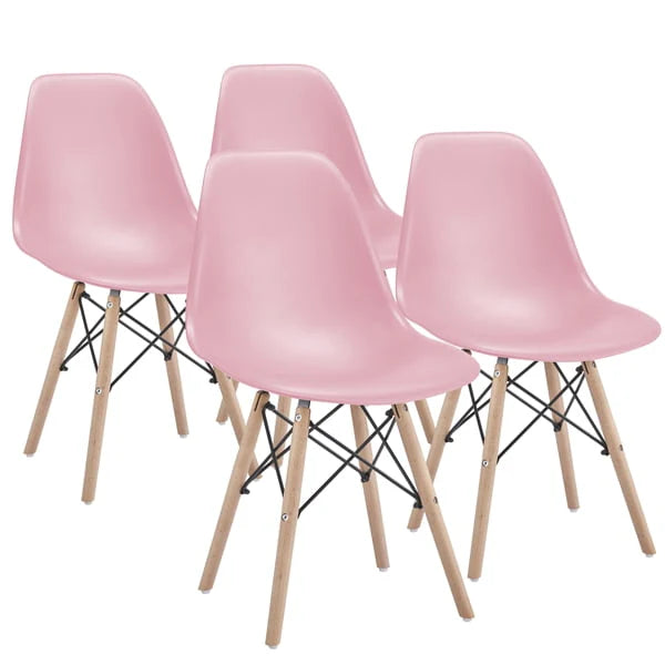 Topeakmart Set of 4 Modern Style Dining Chairs for Kitchen Dining Room, Black
