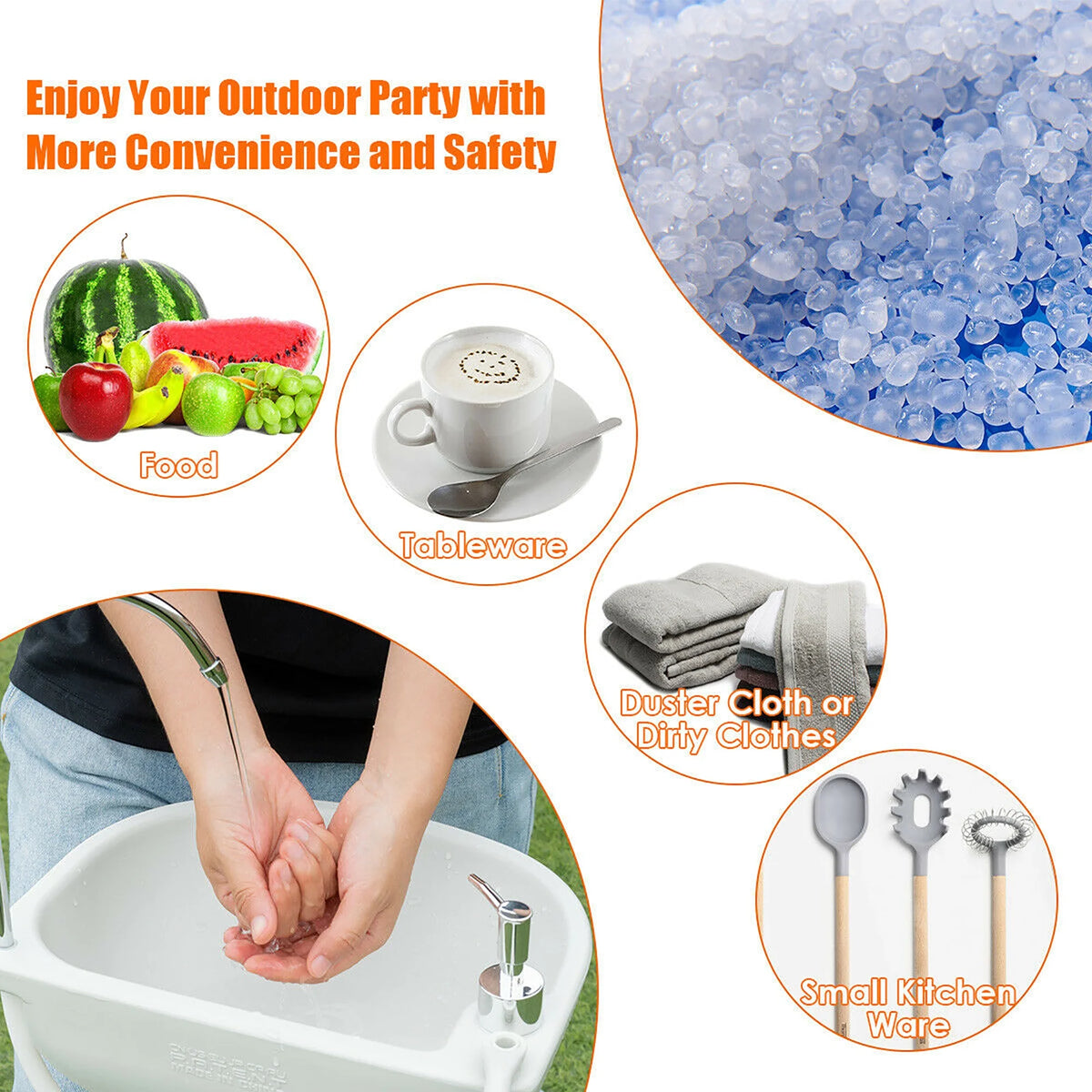 Costway 5 Gallon Portable Wash Sink  Hand Wash Basin Stand
