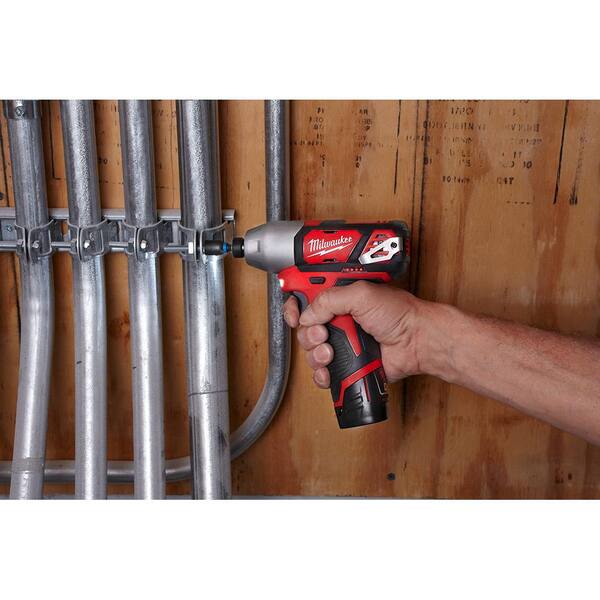 M12 12V Lithium-Ion Cordless Drill Driver/Impact Driver Combo Kit (2-Tool) with SHOCKWAVEDriver Bit Set (50-Piece)