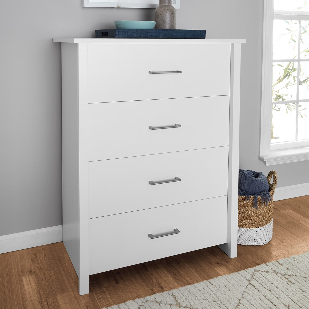 Mainstays Hillside 4-Drawer Dresser, Charcoal Finish