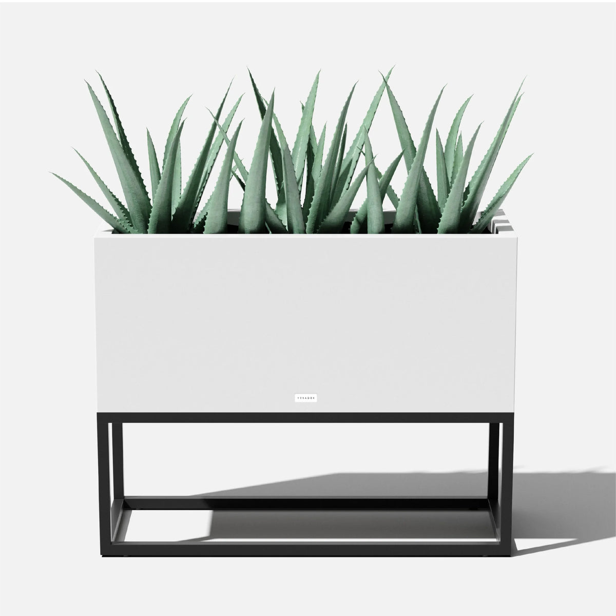 Veradek Block Series Raised Long Box Plastic Planter - (32 in., Black)