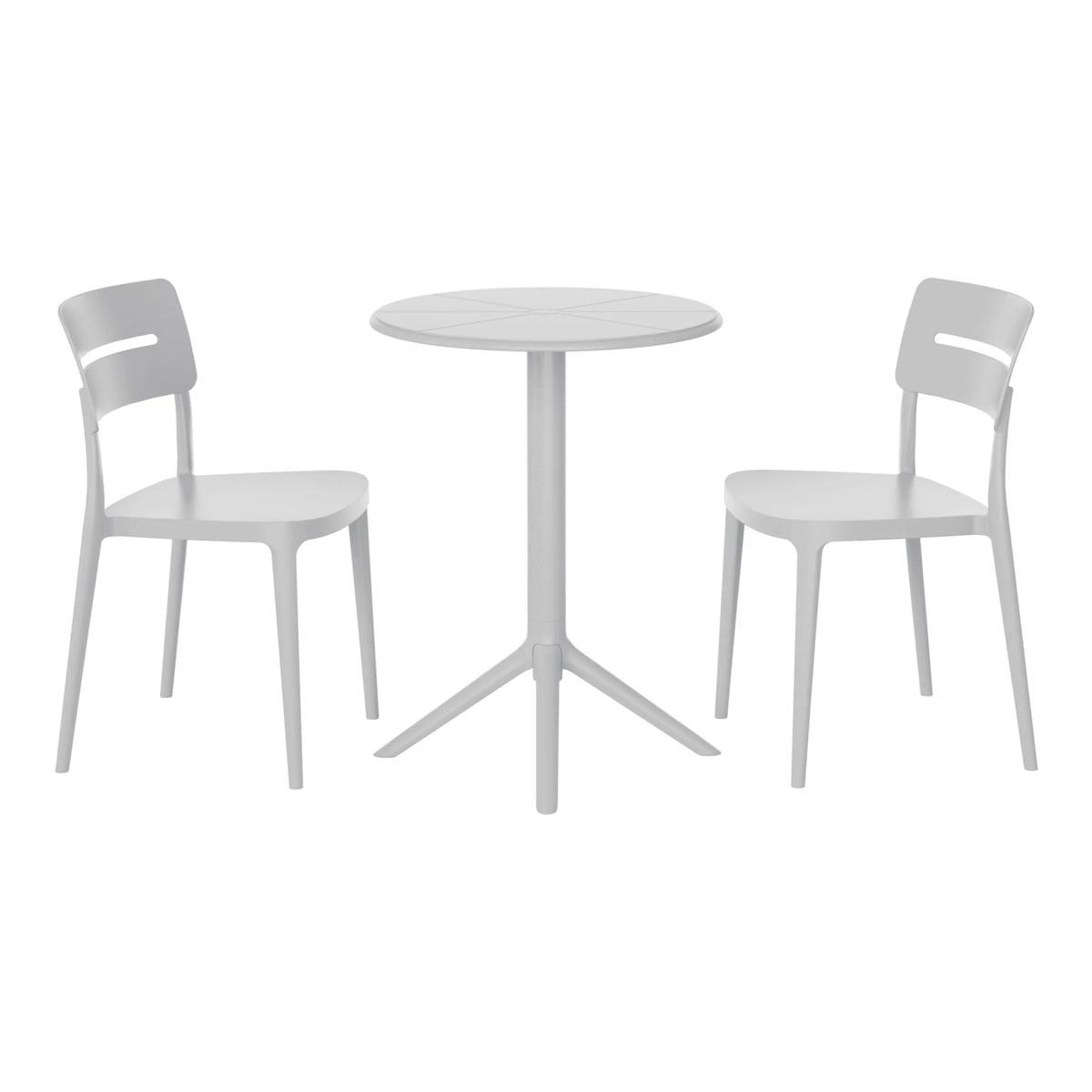 WestinTrends Playa 3-Piece Outdoor Resin Patio Bistro Set with Stackable Patio Dining Chairs, Black