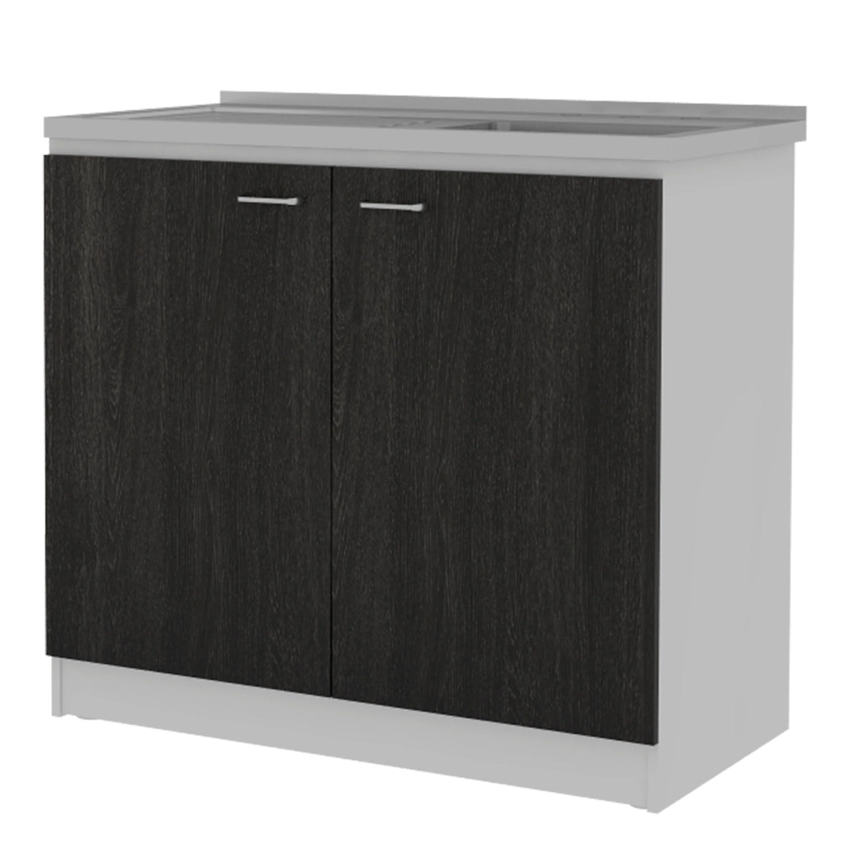 Boahaus Dunkerque Kitchen Base Cabinet, Black