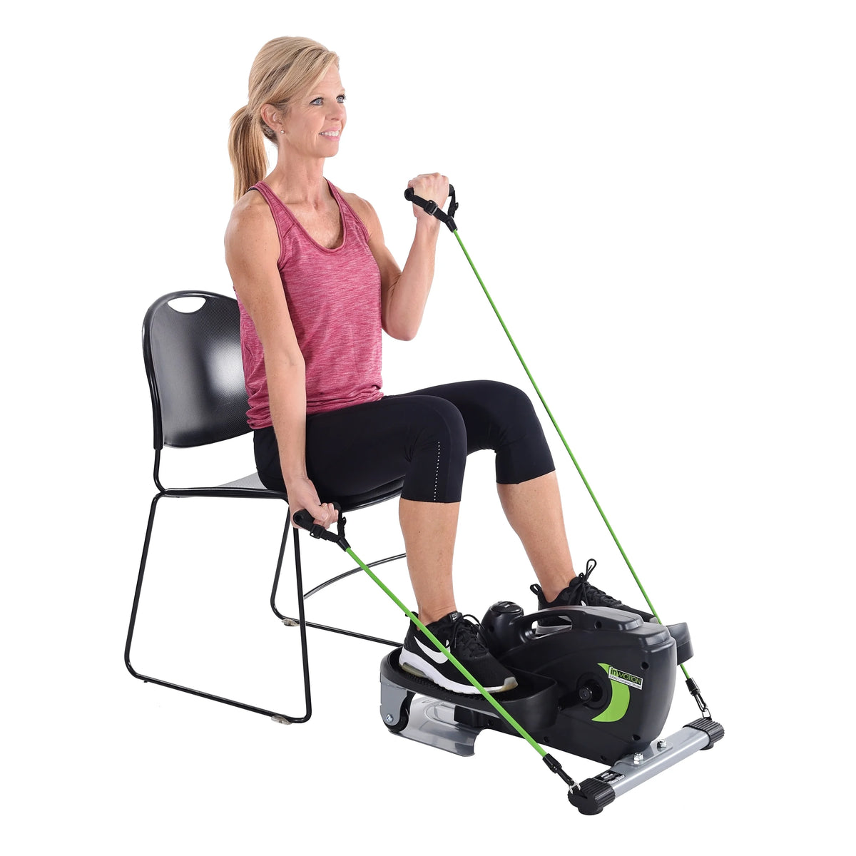 Open Box Stamina In Motion Compact Elliptical Strider with Resistance Tubes, 250 lb. Weight Limit