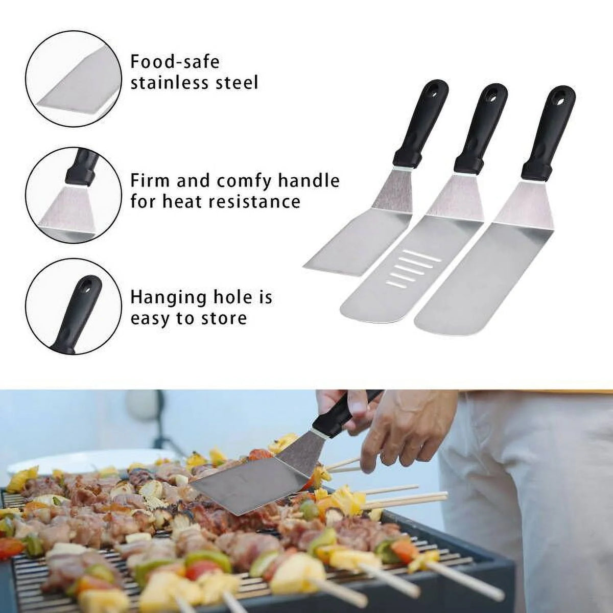 Griddle Accessories, 16 PCS Flat Top Grill Accessories Set for Blackstone and Camp, ROTTAY Stainless Steel BBQ Accessories with Spatulas, Tong, Egg Mold, Grater & Carry Bag for Outdoor BBQ