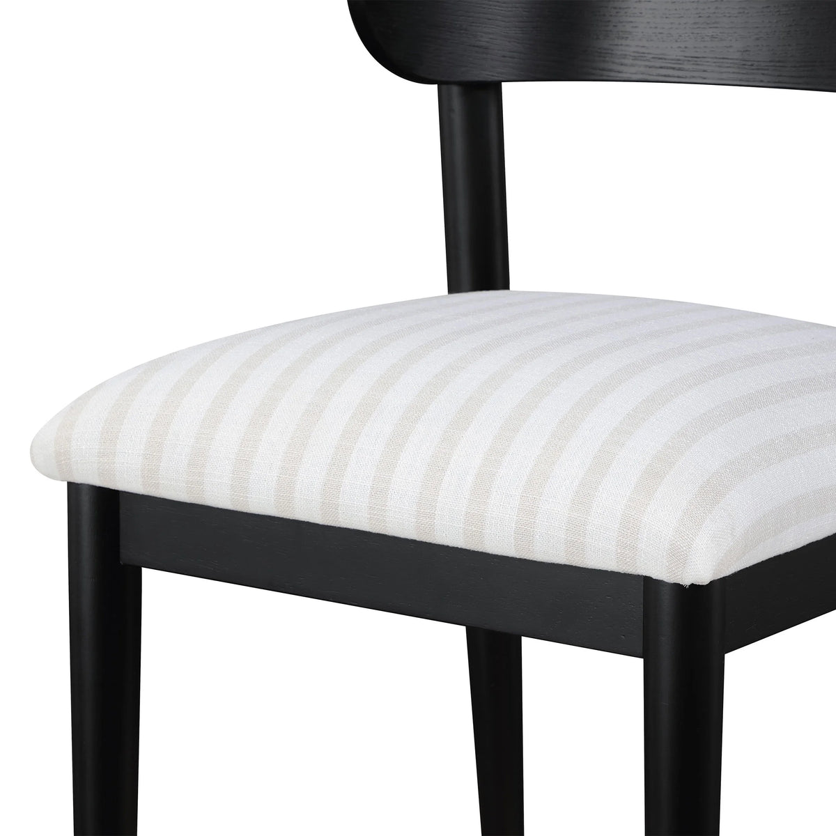 Beautiful Drew Dining Room Chair by Drew Barrymore, Rich Black Finish, 2 Pack