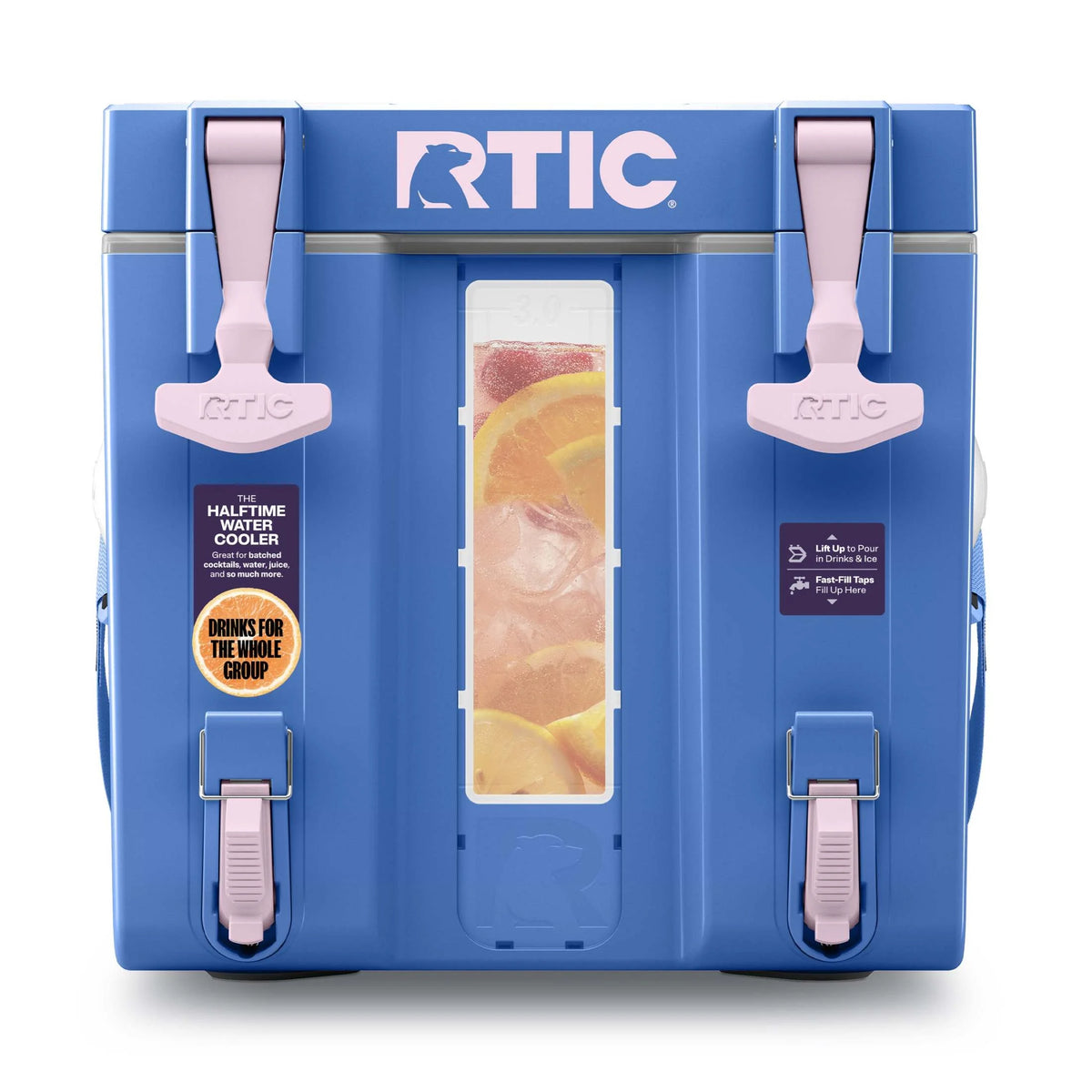RTIC Halftime Water Cooler, 3 Gallon Hard-Sided Water Cooler, White