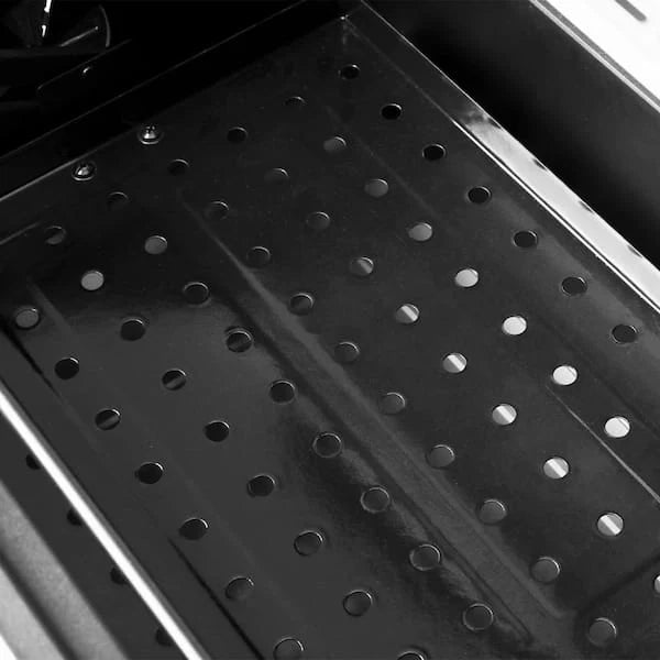 Charcoal Grill with 2 Side Table in Black Plus a Cover