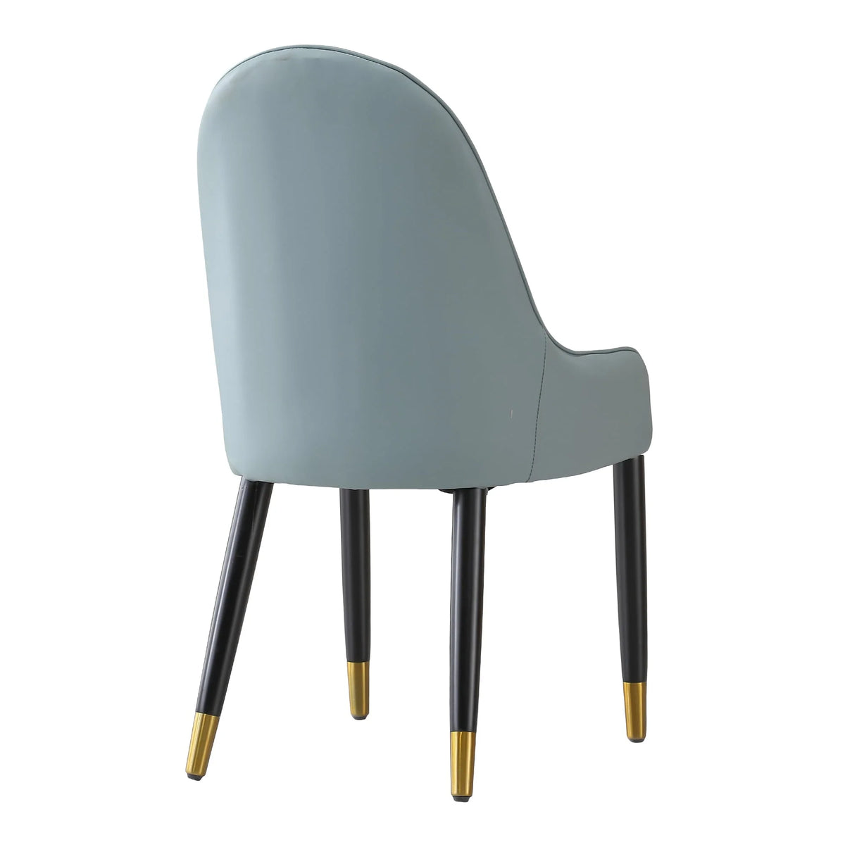 Leavader Set of 2 Modern PU Leather Finish White and Green Dining Chairs for Dining Room