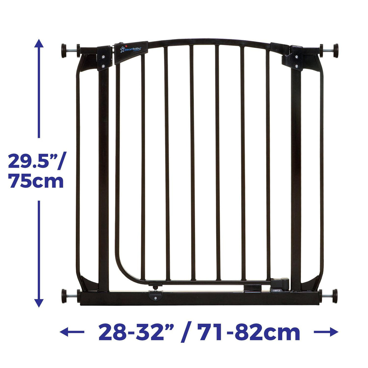 Dreambaby® Chelsea Swing Closed Security Gate 28″-32″ - Black