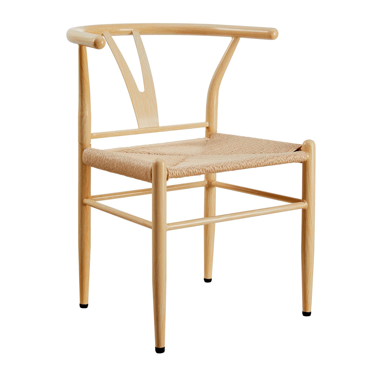 Better Homes & Gardens Springwood Wishbone Chair, Metal Base with Black Finish, 2 Pack