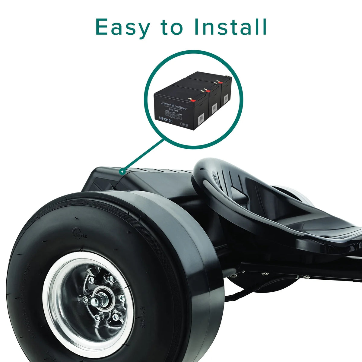 AlveyTech 36 Volt Battery Pack (15 Ah with Harness) for the Razor DXT Electric Drift Trike, Scooter